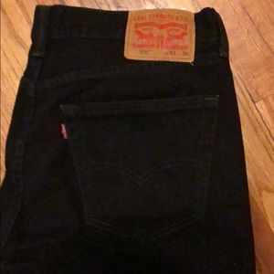 Levi’s 505 black denim straight leg 33W 30L
